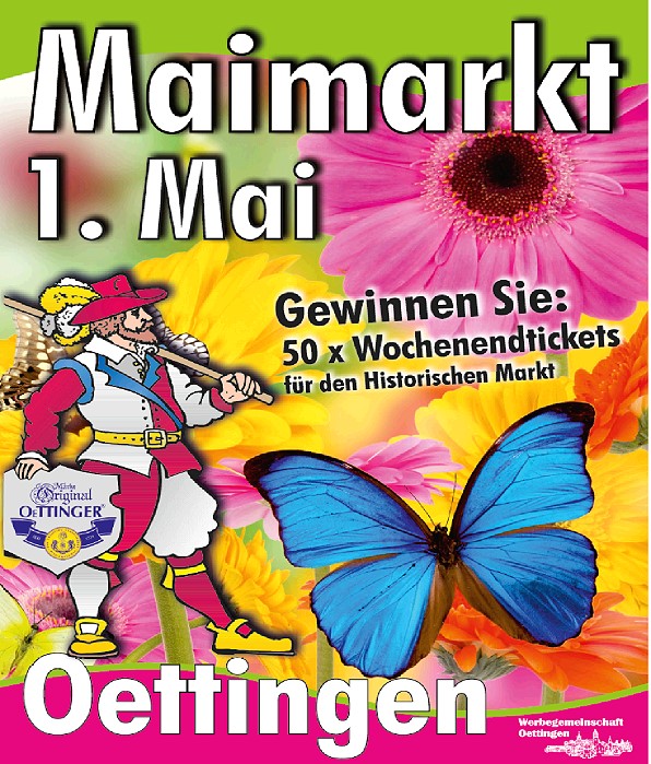 Maimarkt 2016 am 1. Mai in Oettingen