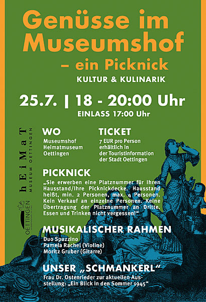Genüsse im Museumshof - ein Picknick - KULTUR und KULINARIK