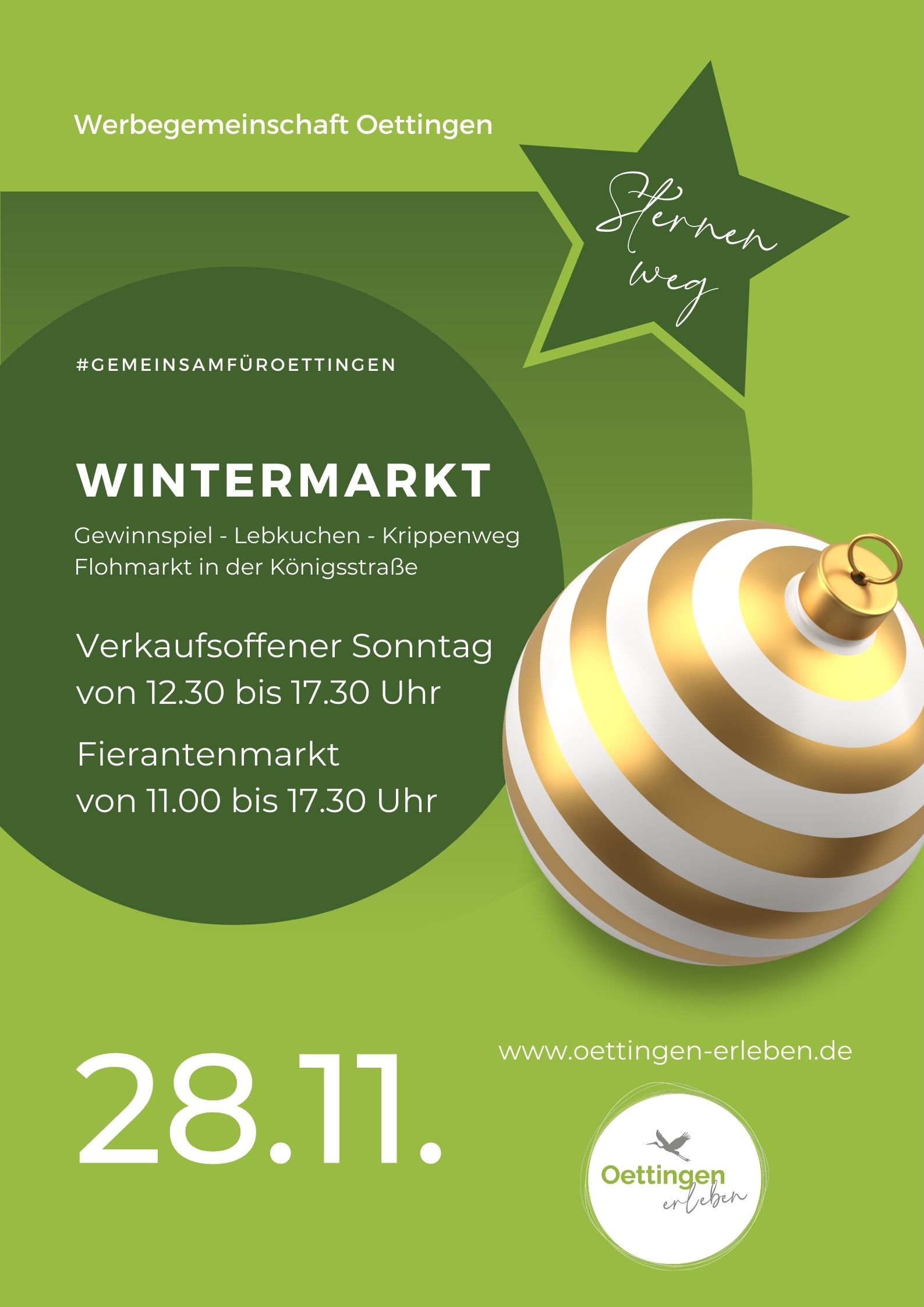 Wintermarkt 2021 - verkaufsoffener Sonntag von 12.30 bis 17.30 Uhr